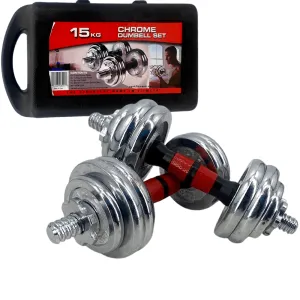 15kg Chrome Dumbell Set HD-47-15