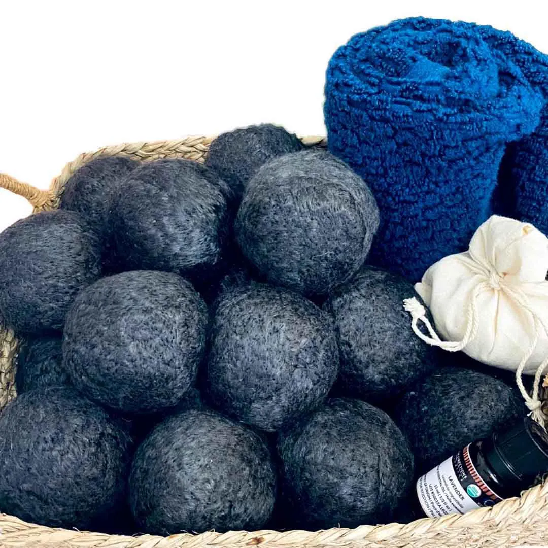 (30% Off) Dryer Balls - 3 pack - Organic Carbonized Bamboo (Charcoal Gray) by Dragonfly Dryer Balls