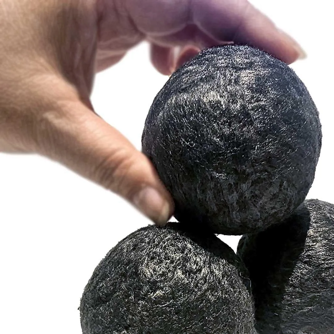 (30% Off) Dryer Balls - 3 pack - Organic Carbonized Bamboo (Charcoal Gray) by Dragonfly Dryer Balls