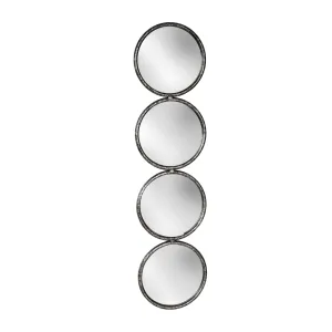 48" 4-Mirrored Circles, Black Wb