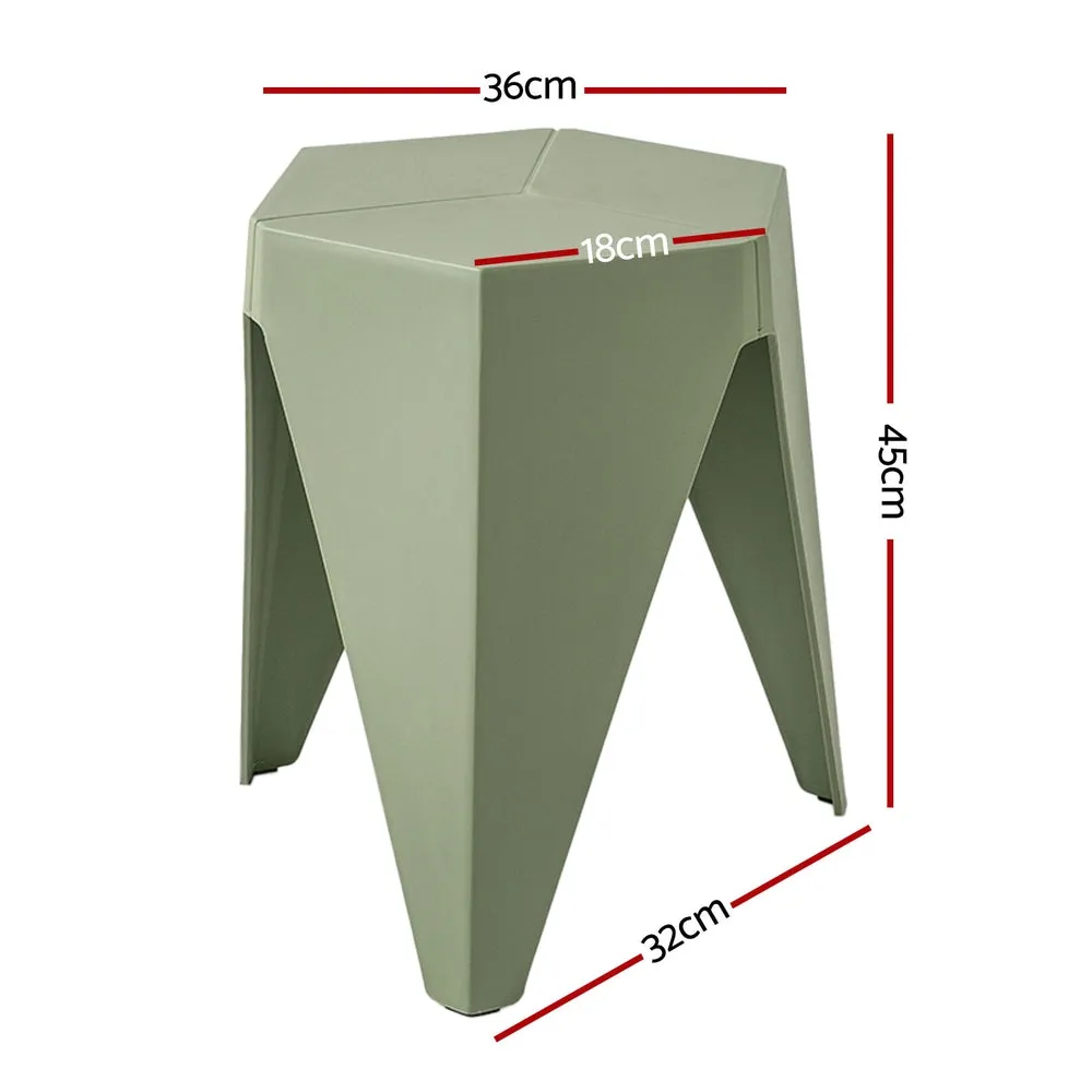 4PC Puzzle Stool | Bar Stools | Stackable | Green