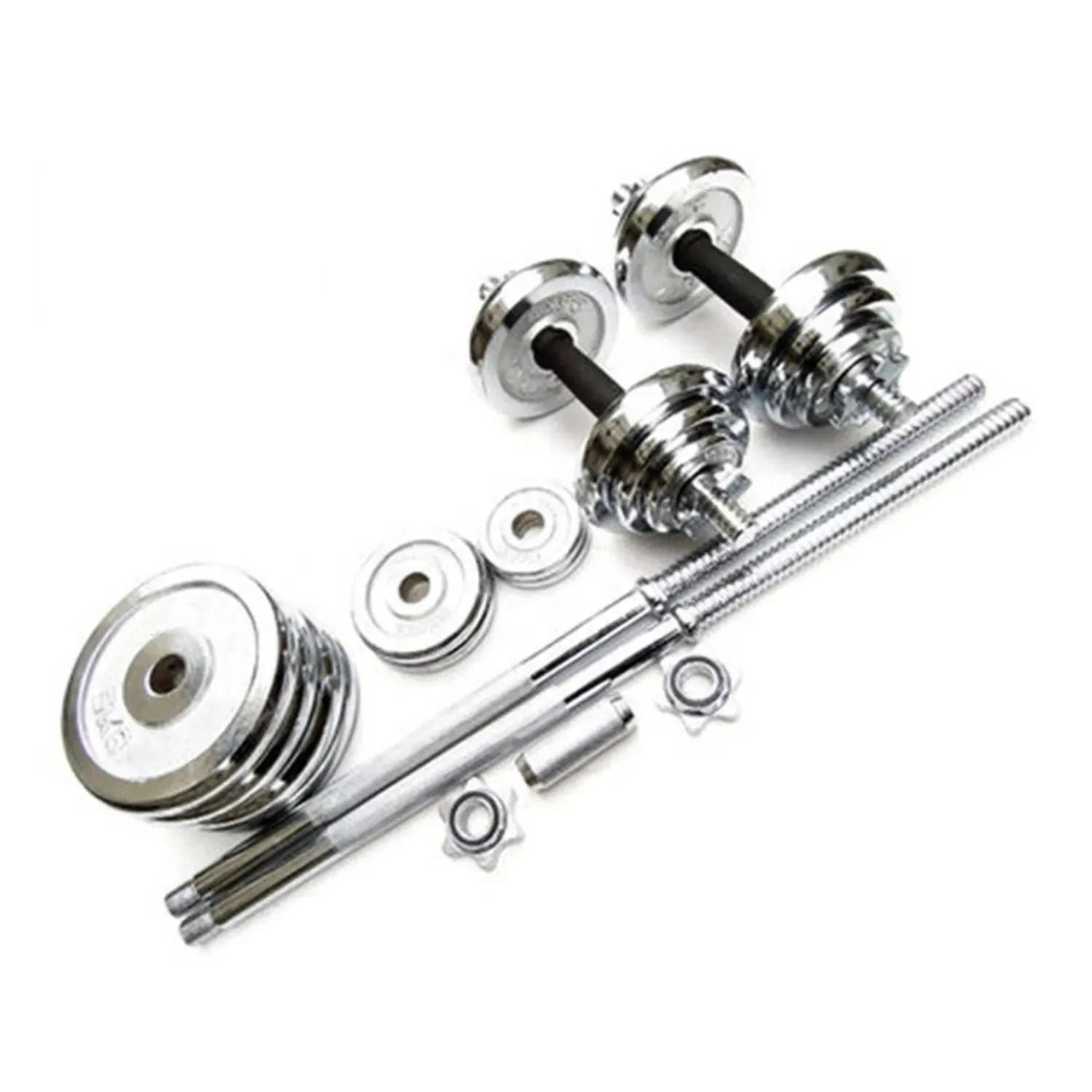 50KG Cast Iron Dumbbell/Barbell Set for Home Gym Workout | UAE