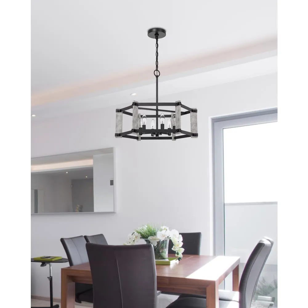 60W X 6 Rutland Hammered Metal Chandelier By Cal Lighting
