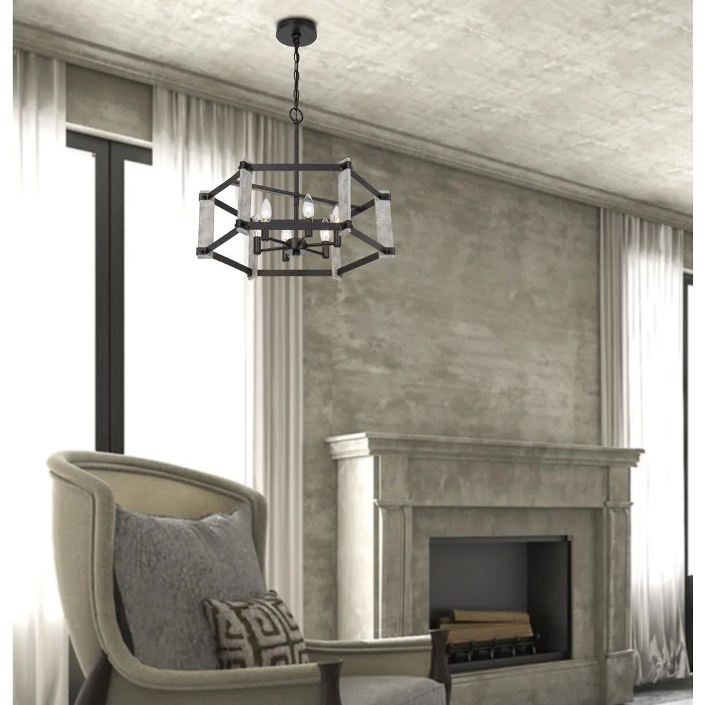 60W X 6 Rutland Hammered Metal Chandelier By Cal Lighting