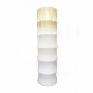 7" X 7" X 24" Gray Bamboo Bamboo Chute Vase