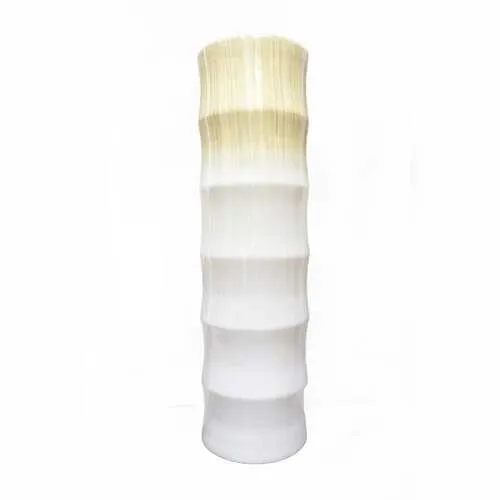 7" X 7" X 24" Gray Bamboo Bamboo Chute Vase