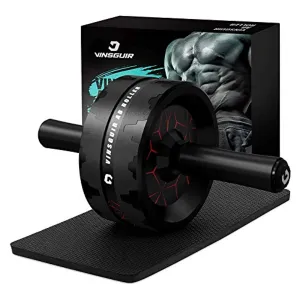 Ab Roller Wheel, Abs Workout Equipment for Abdominal & Core Strength Training, Exercise Wheels for Home Gym Fitness, Ab Machine with Knee Pad Accessories