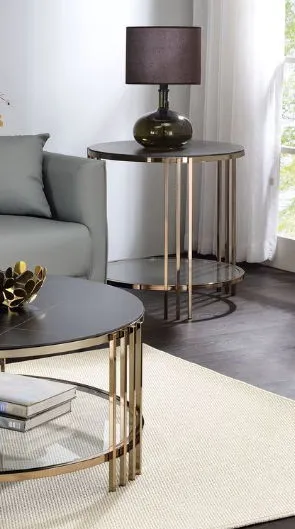 Abisha - Sintered Stone Top Round Table by Couch.com