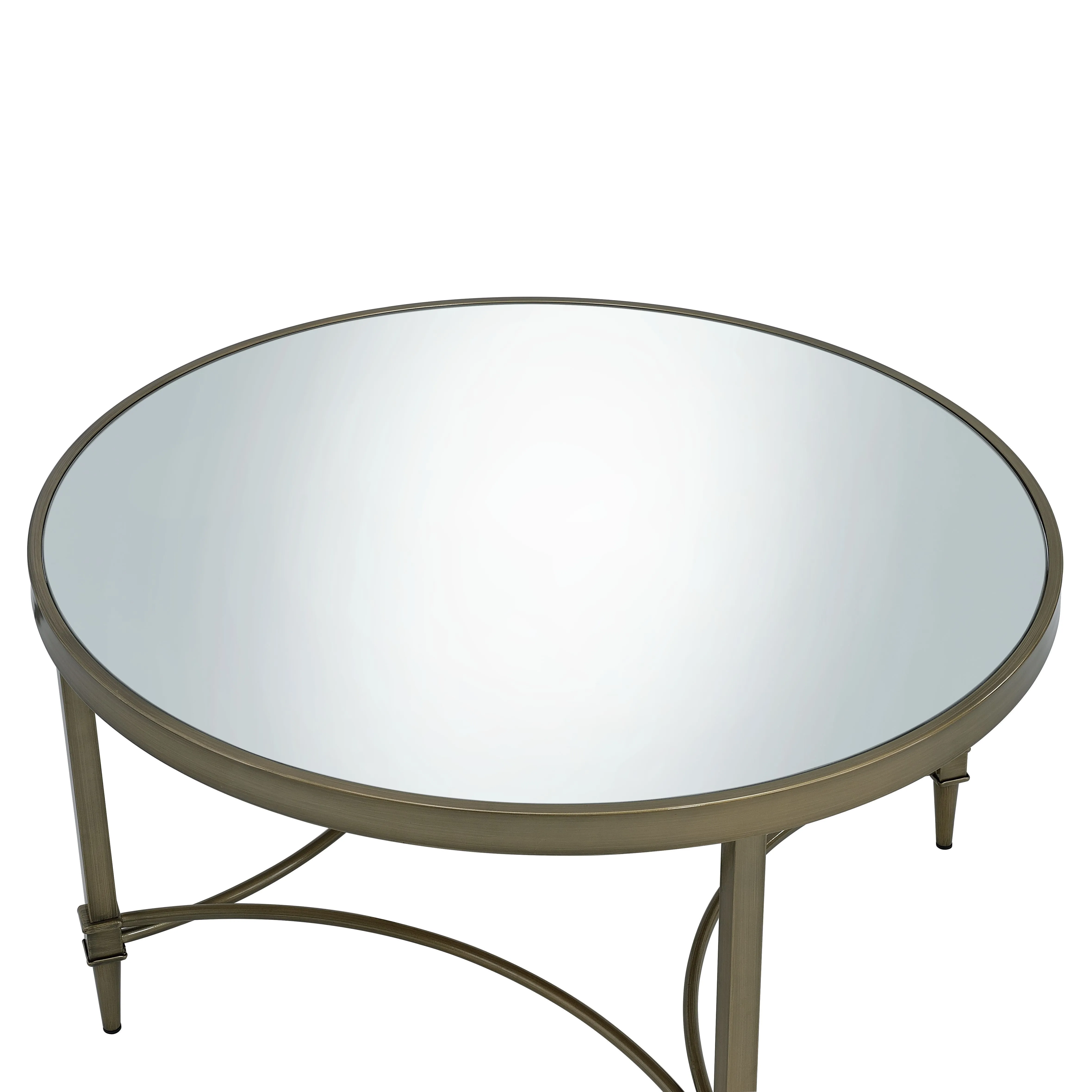 Aditya - Mirrored Antique Brass Coffee Table - Antique Brass by Couch.com