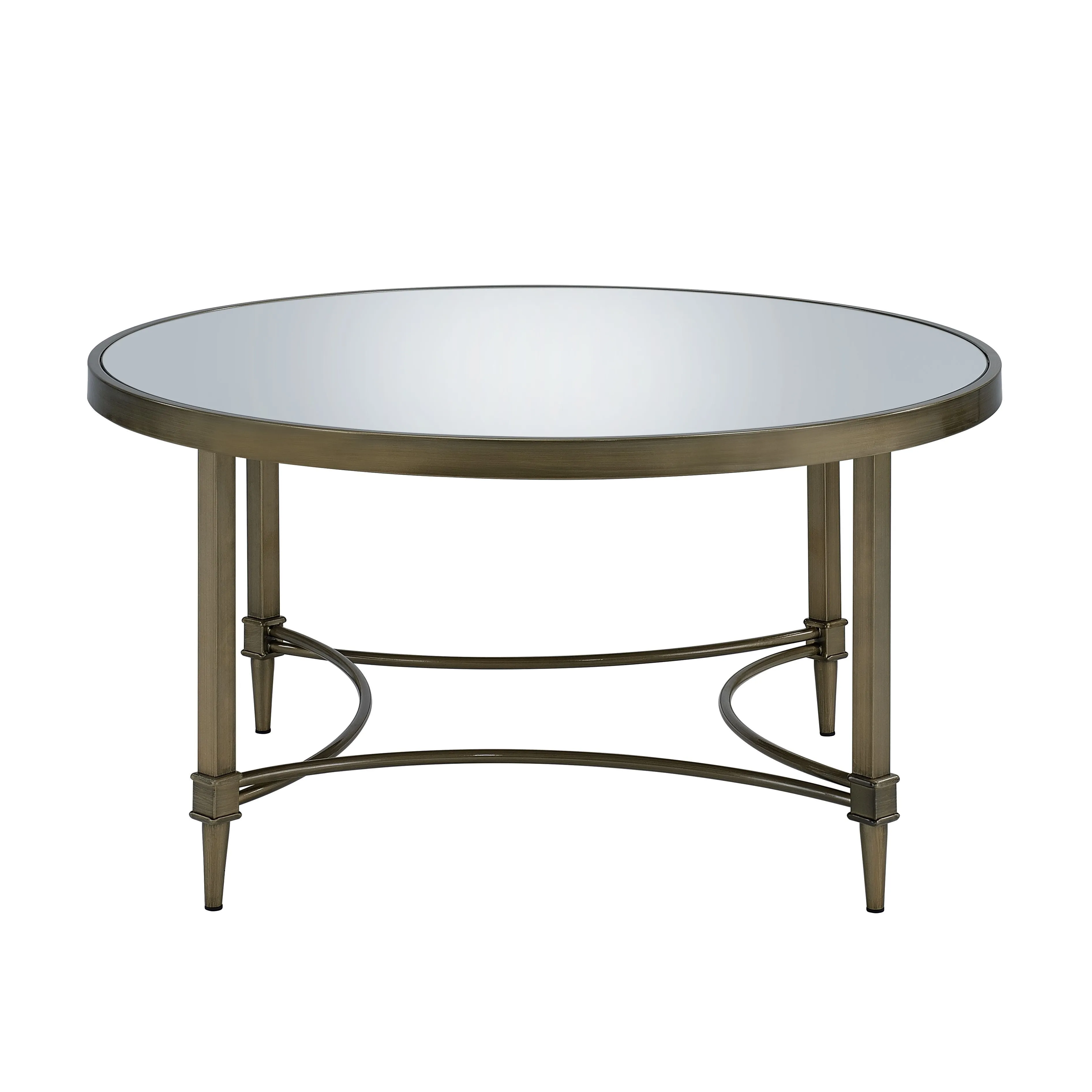 Aditya - Mirrored Antique Brass Coffee Table - Antique Brass by Couch.com