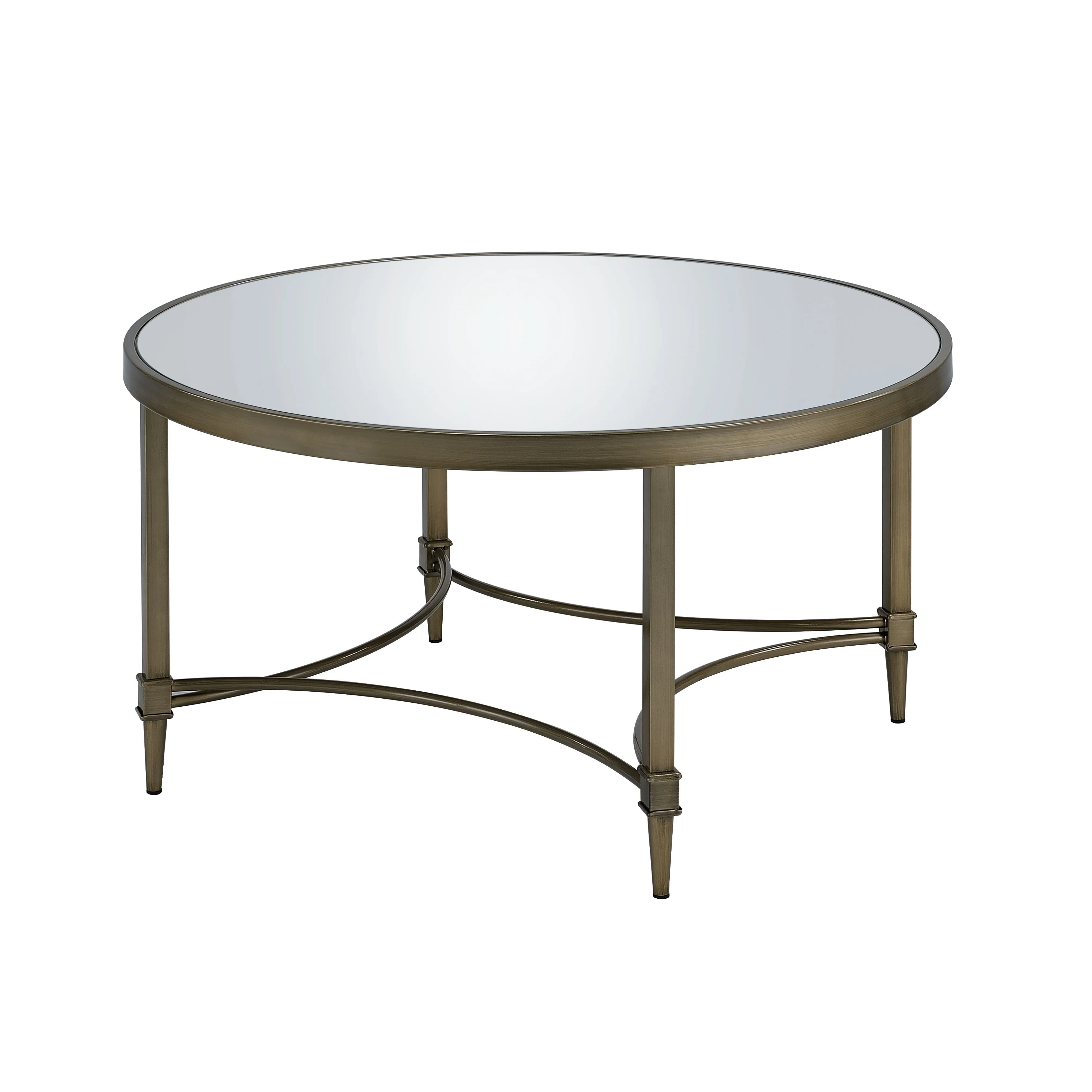 Aditya - Mirrored Antique Brass Coffee Table - Antique Brass by Couch.com