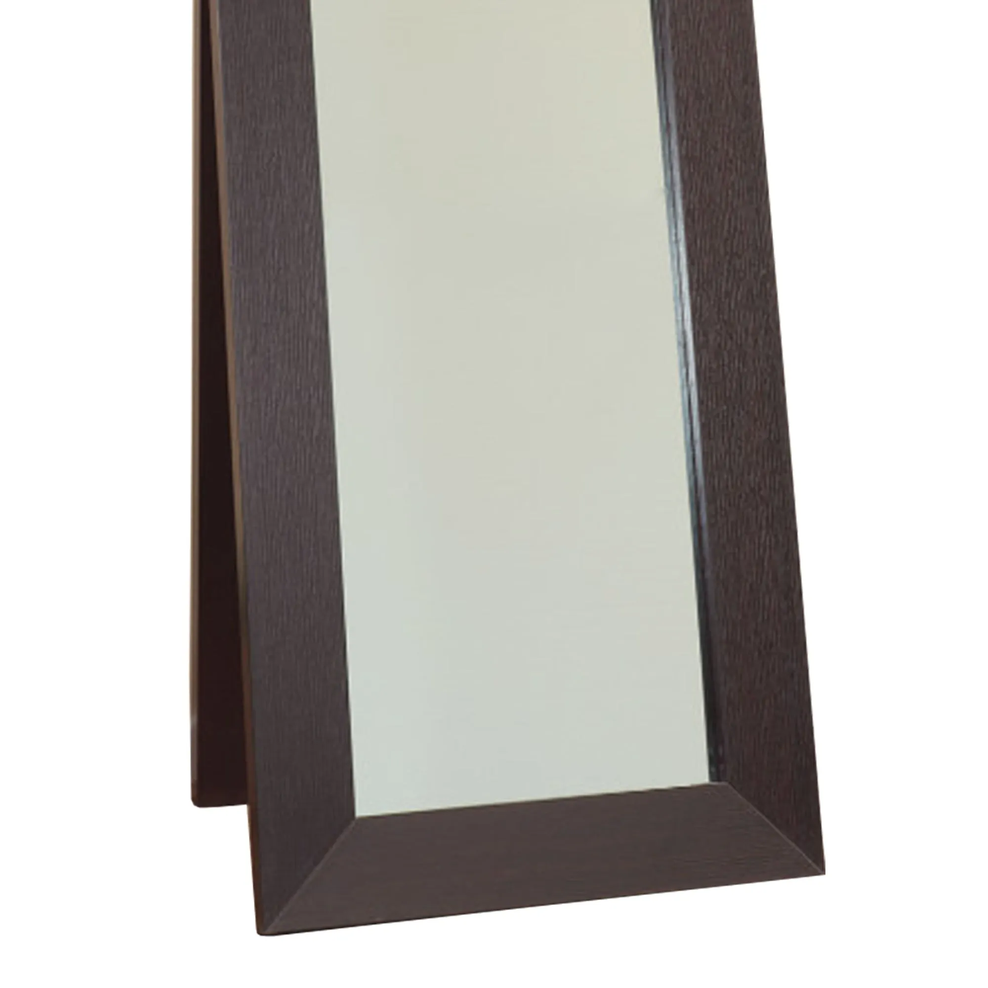 Aesthetic Accent Mirror With Wooden Framing, Dark Brown By Benzara