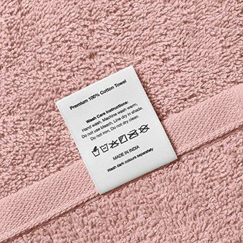 Amazon Brand - Solimo 100% Cotton 6 Piece Towel Set, 500 GSM (Brown and Baby Pink)