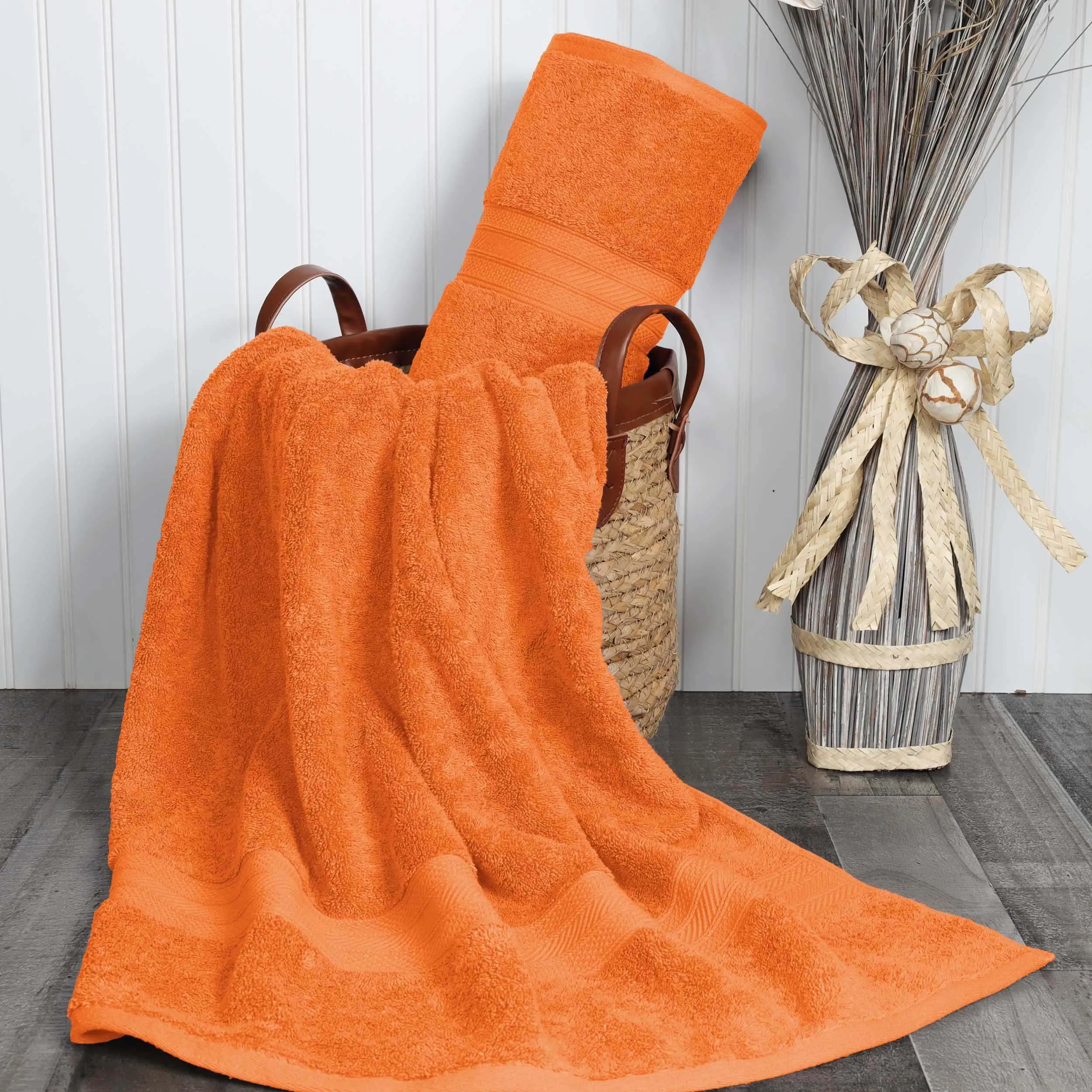 Atlas Cotton Heavyweight Absorbent Plush 2 Piece Bath Sheet Set