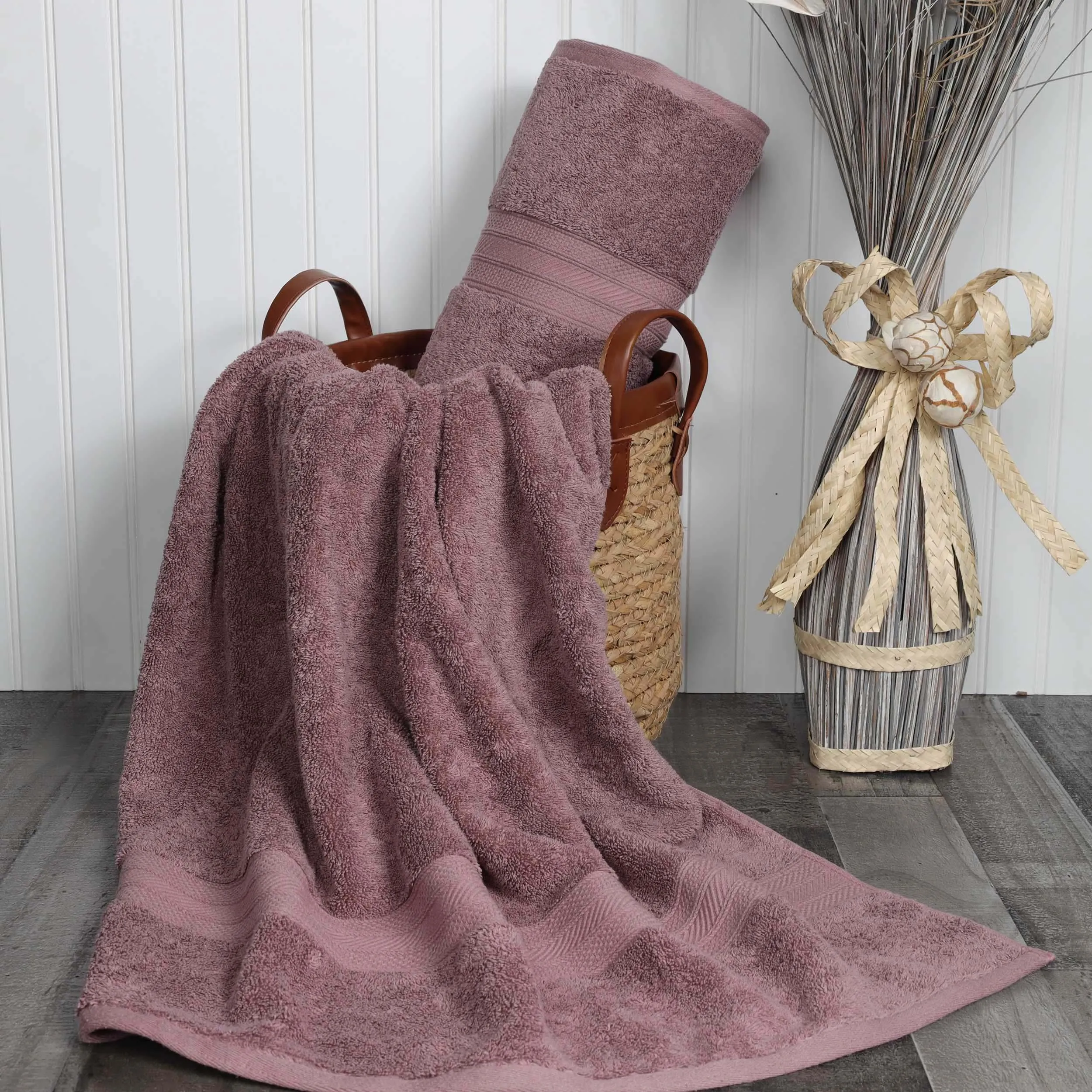 Atlas Cotton Heavyweight Absorbent Plush 2 Piece Bath Sheet Set