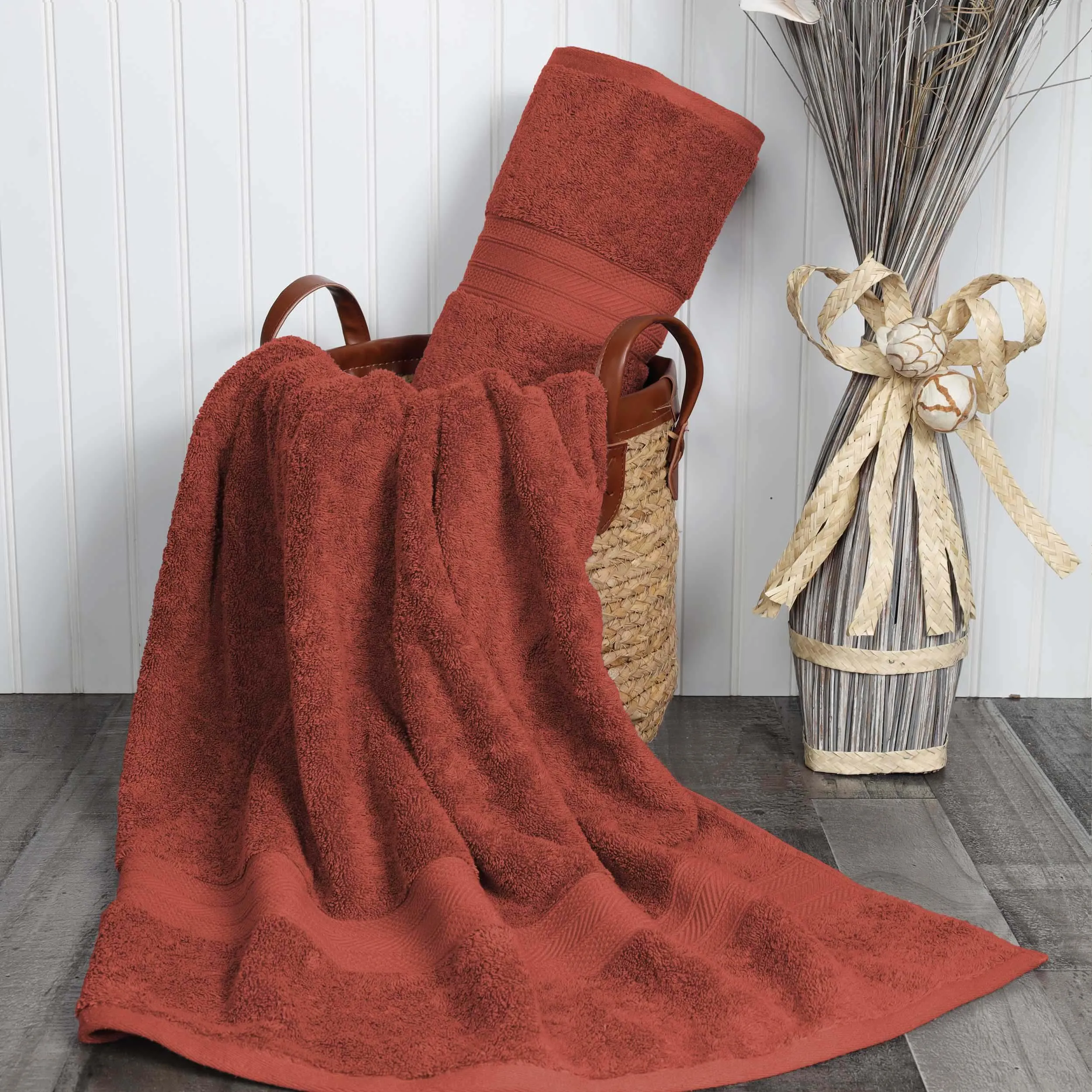 Atlas Cotton Heavyweight Absorbent Plush 2 Piece Bath Sheet Set