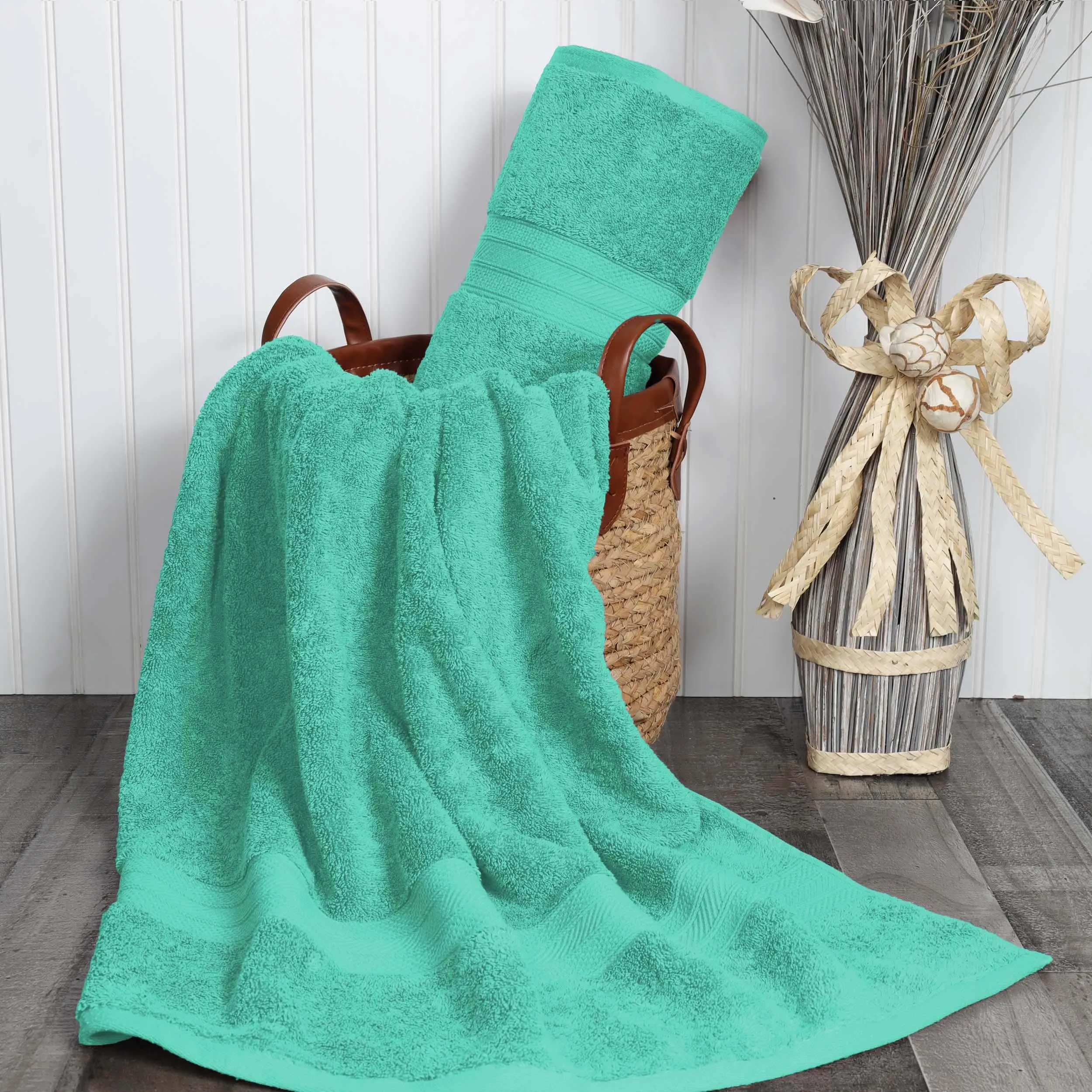 Atlas Cotton Heavyweight Absorbent Plush 2 Piece Bath Sheet Set