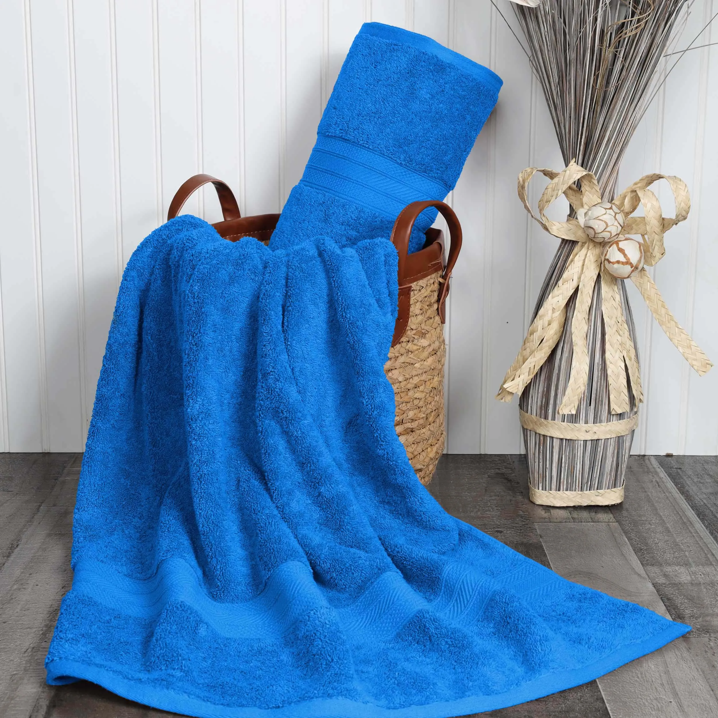 Atlas Cotton Heavyweight Absorbent Plush 2 Piece Bath Sheet Set