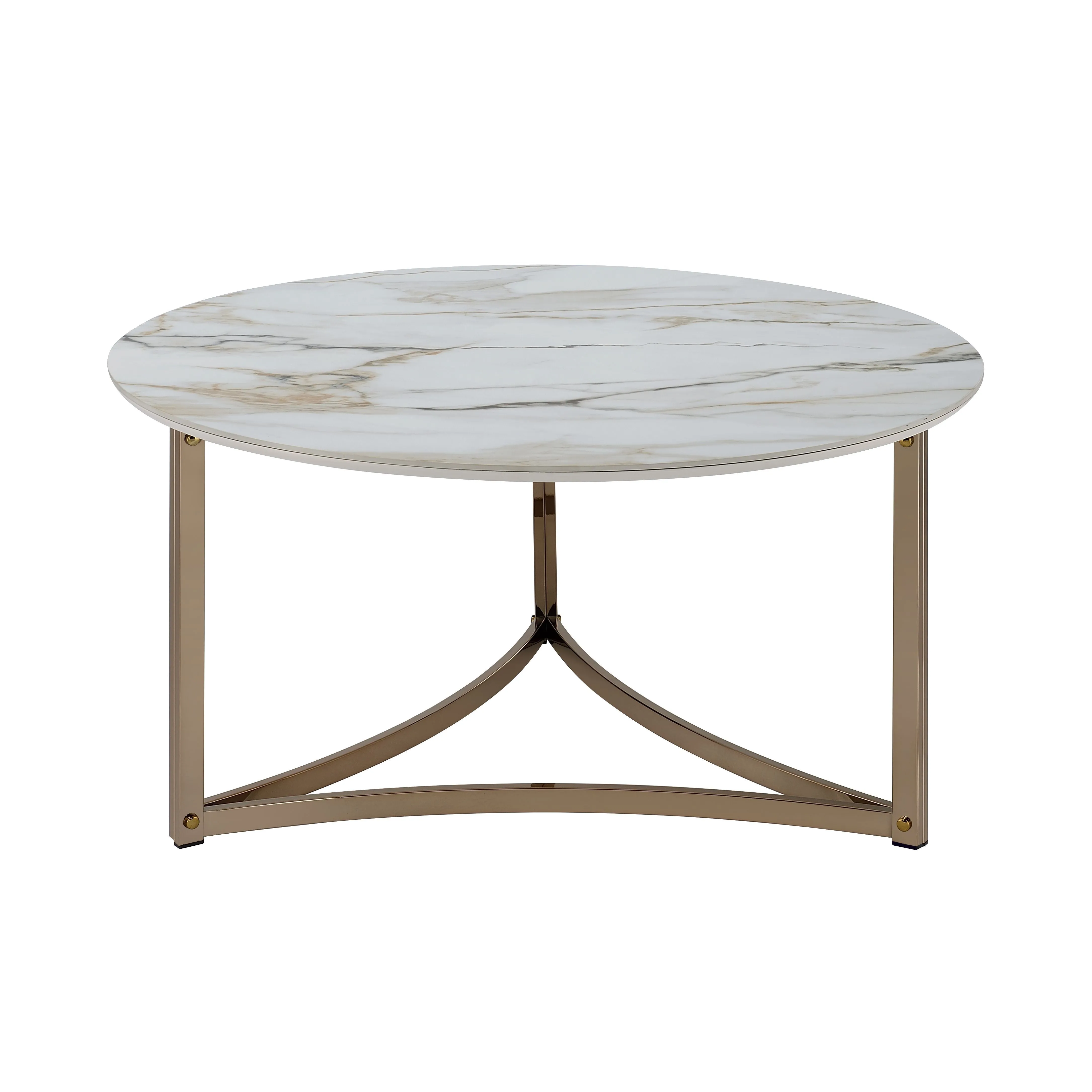 Aziz - Sintered Stone Top Round Coffee Table by Couch.com