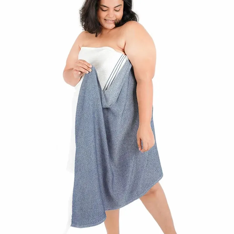 Bamboo Waffle Bath Towel Plus Size | 28x71 inches