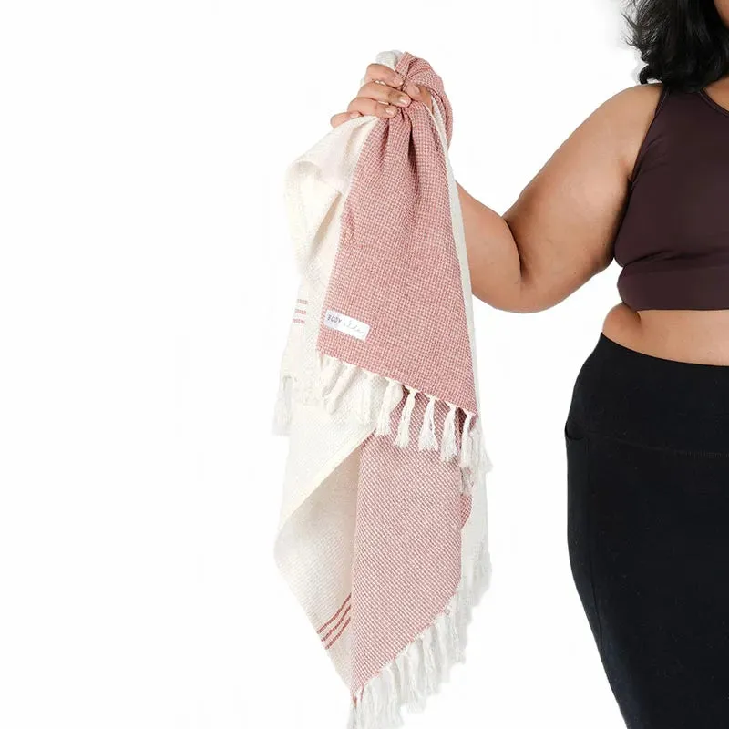 Bamboo Waffle Bath Towel Plus Size | 28x71 inches