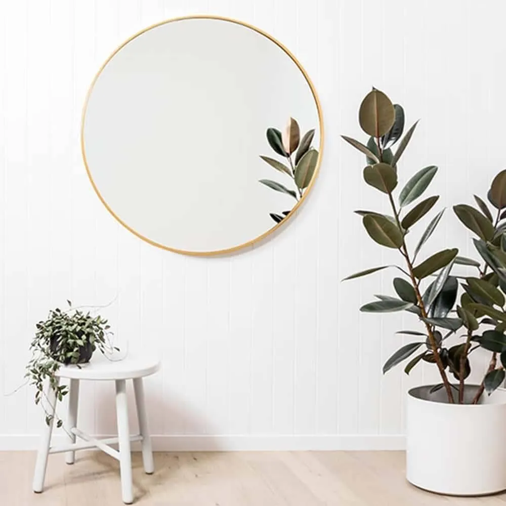 Bella Round Mirror - Brass 100cm x 100cm