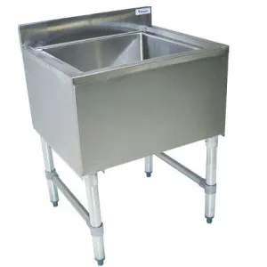 BK Resources UB4-18-IB24 24" Insulated  Stainless Steel Ice Bin - 18" Deep