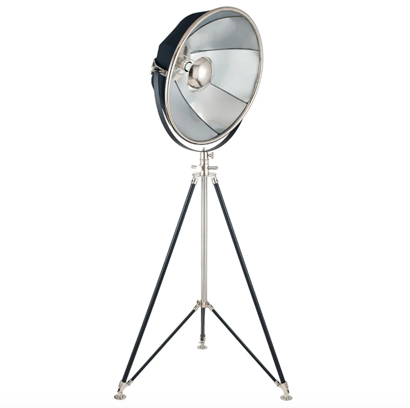 Black and Silver Theatre Tripod Floor Lamp - ID 10284