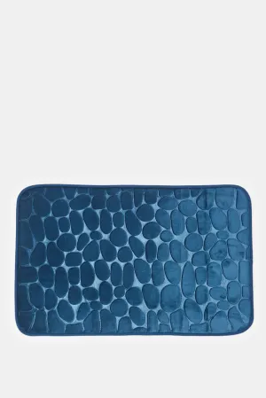 Blue Pebble Memory Foam Bath Mat