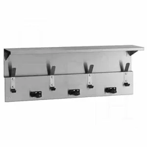 Bobrick B-239X34  Classicseries Shelf With Mop & Broom Holder & Rag Hooks