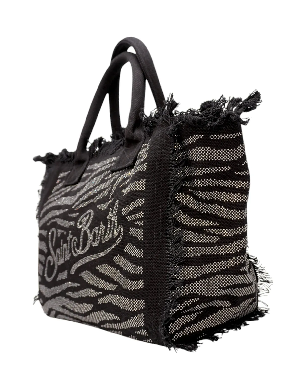Borsa Vanity Zebrato con Strass