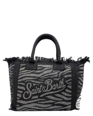 Borsa Vanity Zebrato con Strass