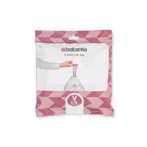 Brabantia 2-3L Perfect Fit Bin Liners Code V 40 Pack