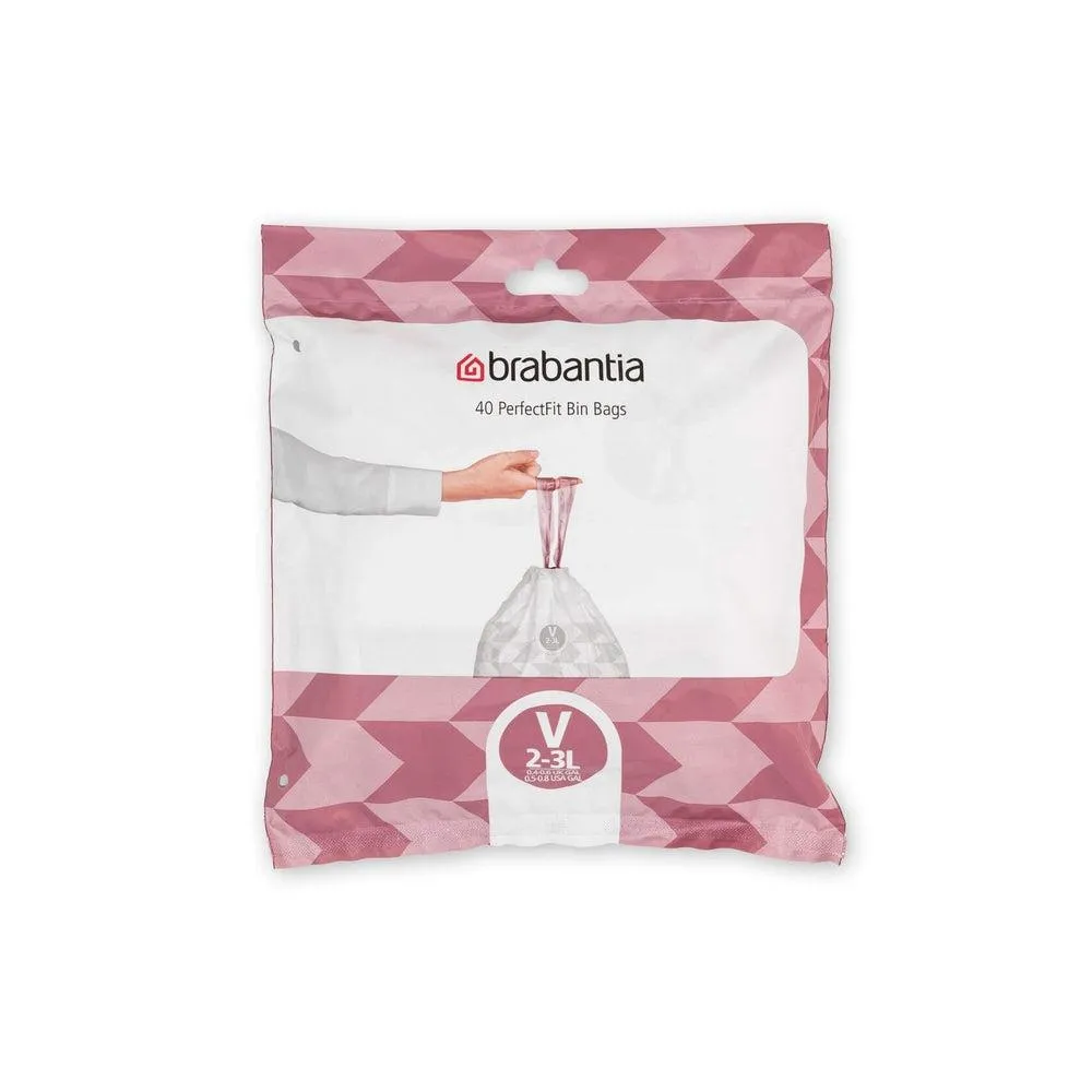 Brabantia 2-3L Perfect Fit Bin Liners Code V 40 Pack