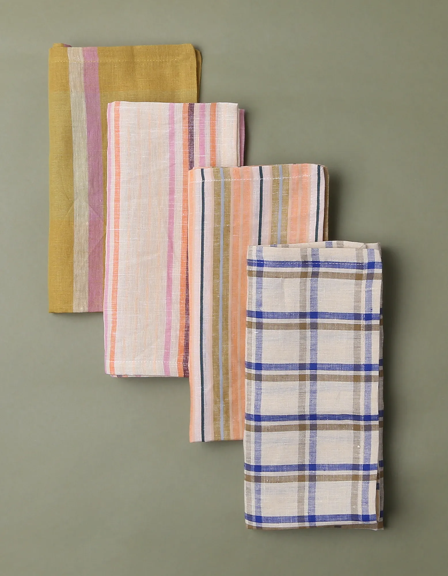 Casita Linen Napkins in Pinto Blue Plaid