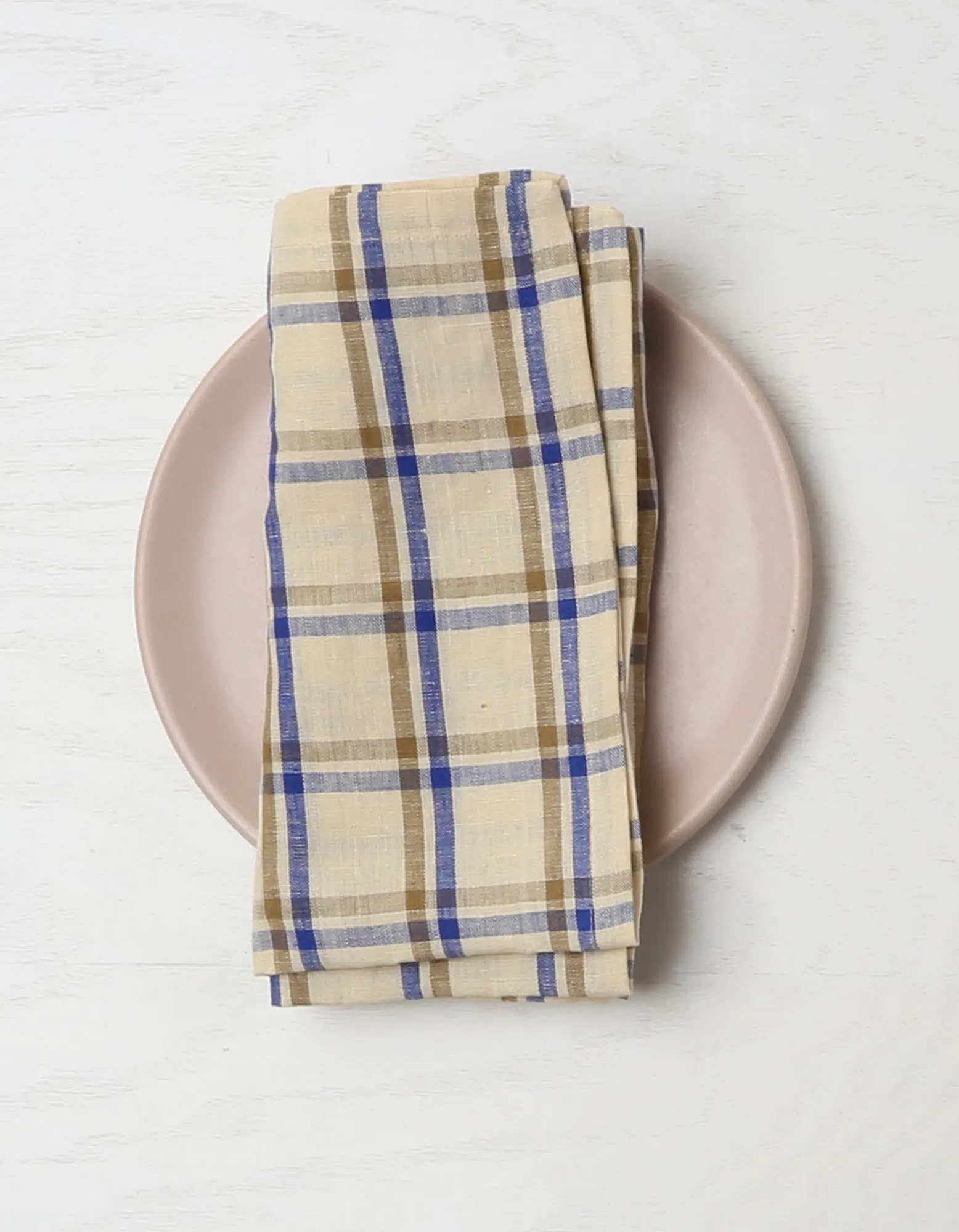 Casita Linen Napkins in Pinto Blue Plaid