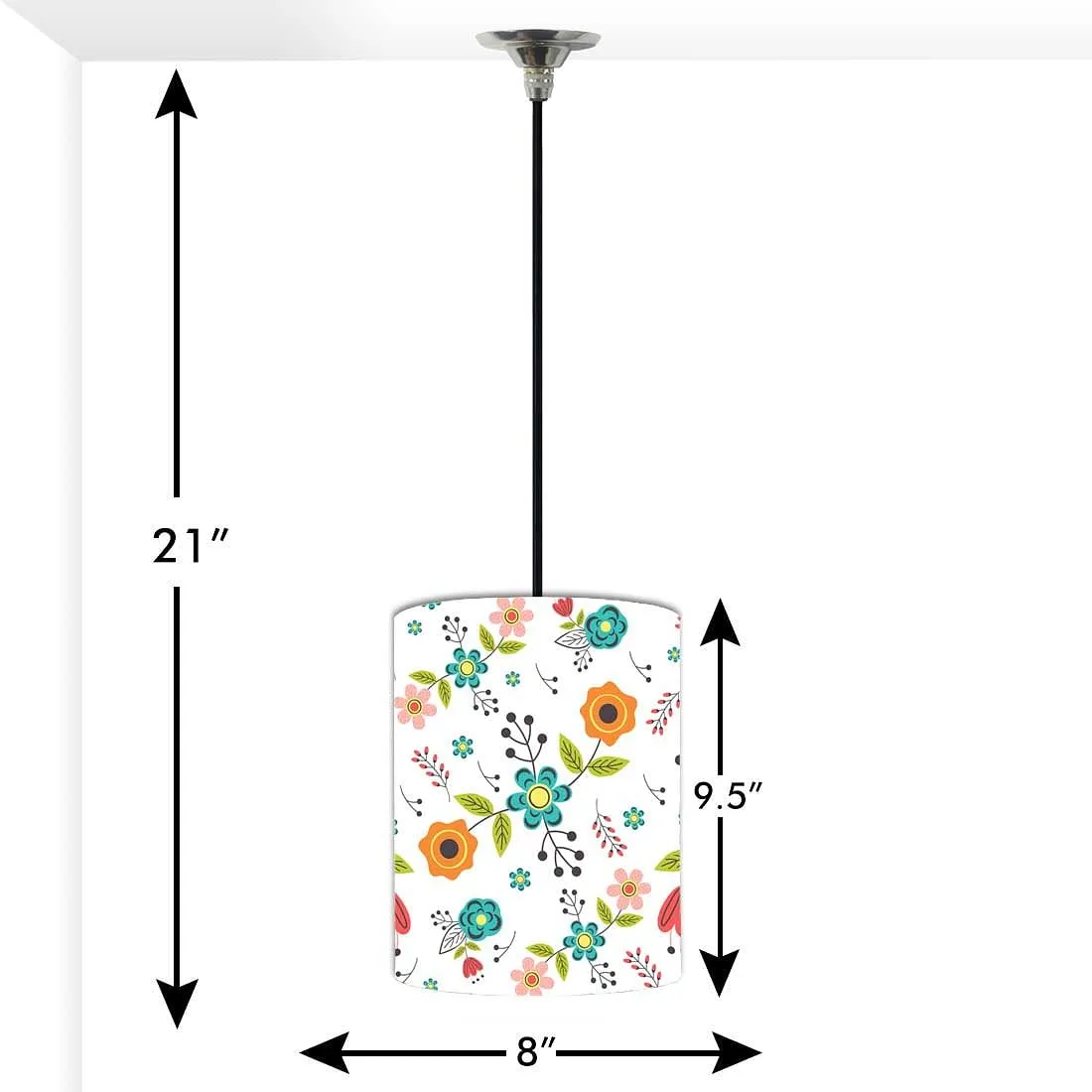 Ceiling Hanging Pendant Lamp Shade - Colorful Flower Collection