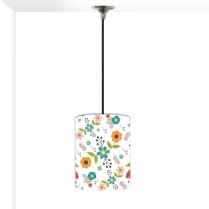 Ceiling Hanging Pendant Lamp Shade - Colorful Flower Collection