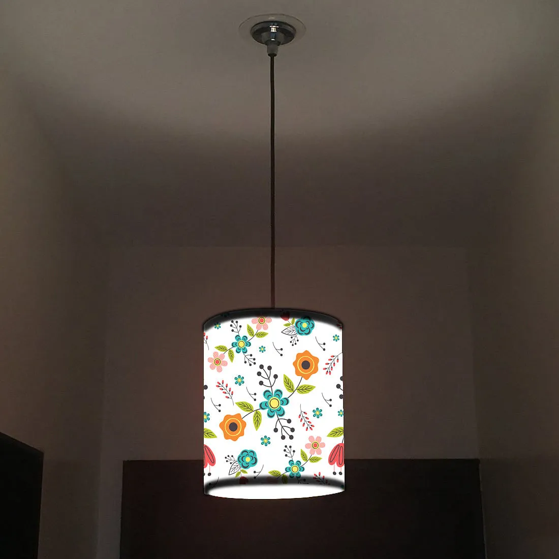 Ceiling Hanging Pendant Lamp Shade - Colorful Flower Collection