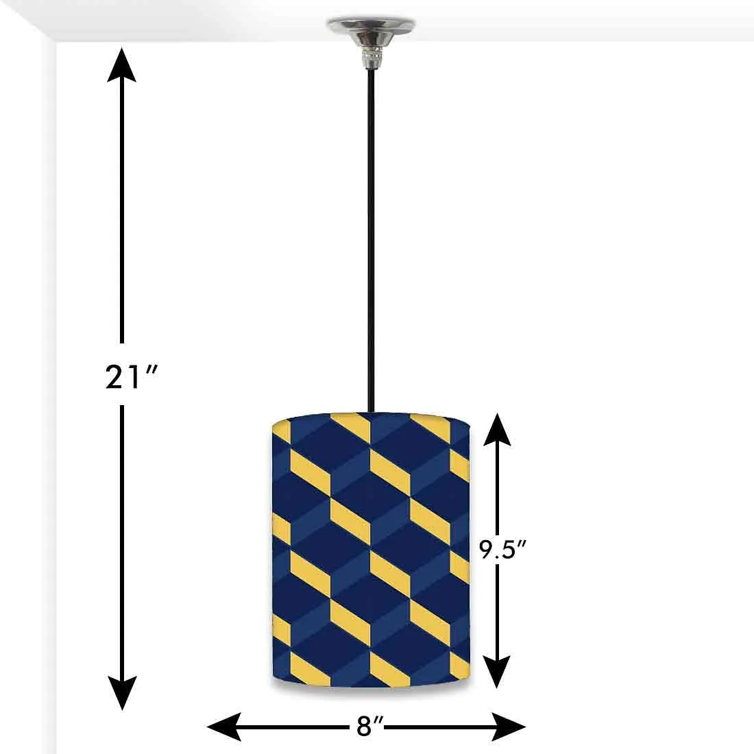 Ceiling Hanging Pendant Lamp Shade - Hexa Pattern