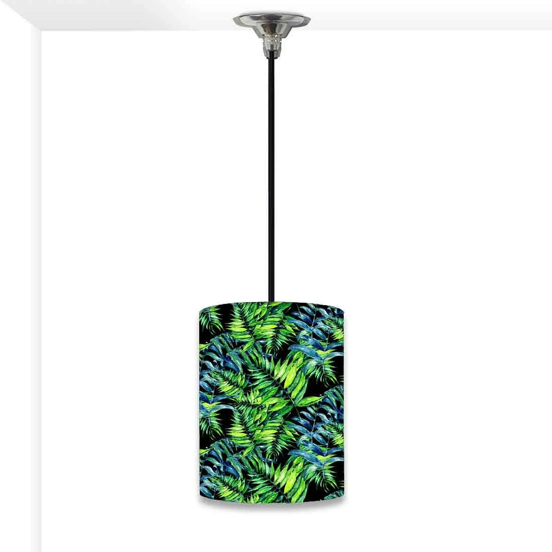 Ceiling Hanging Pendant Lamp Shade - Tropical Green Leaf
