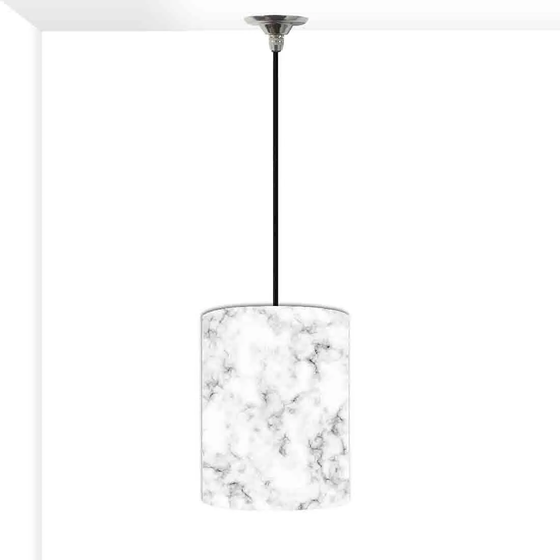 Ceiling Hanging Pendant Lamp Shade - White Black Marble Pastle