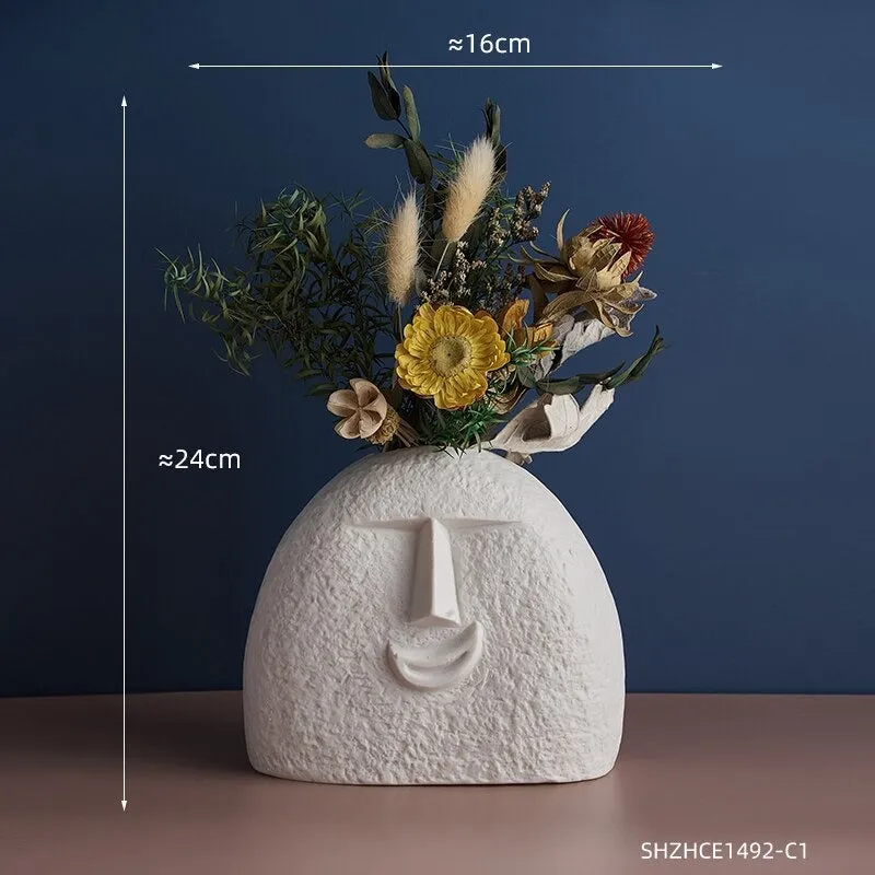 Ceramic Face Vases