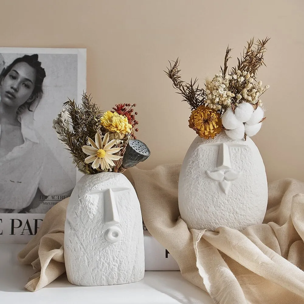 Ceramic Face Vases