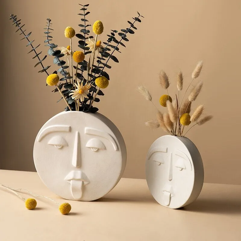 Ceramic Face Vases