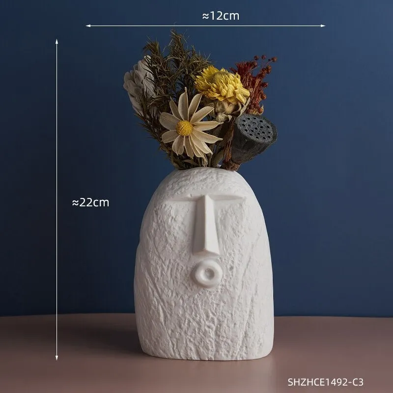 Ceramic Face Vases