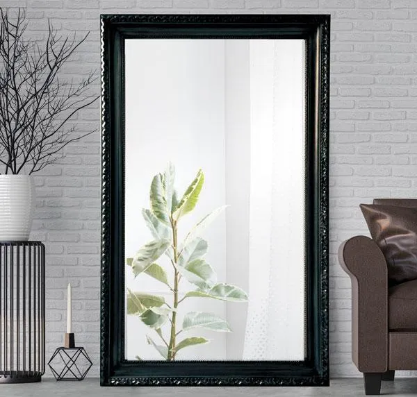 Charlotte Ornate Mirror Gloss Black