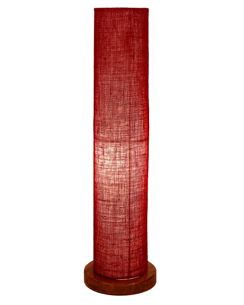 Charming Jute Round Shade Floor Lamp With Wood Base | 2.8 Feet