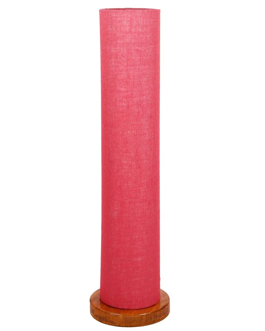 Charming Jute Round Shade Floor Lamp With Wood Base | 2.8 Feet