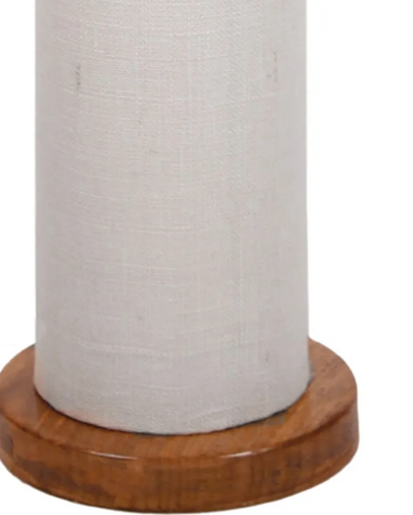 Charming Jute Round Shade Floor Lamp With Wood Base | 2.8 Feet